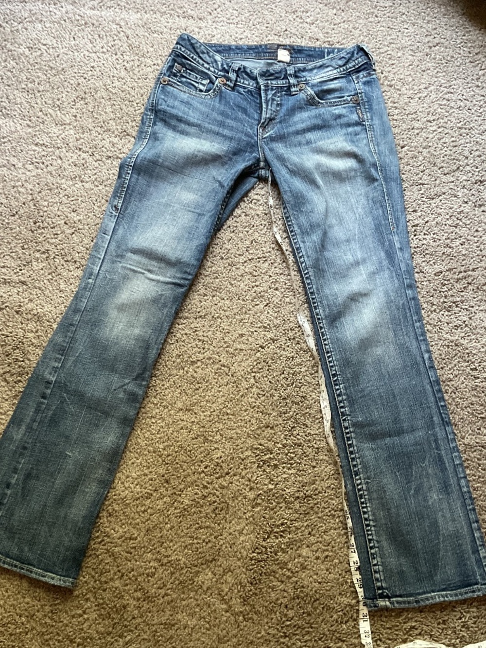 Light wash bootcut jeans